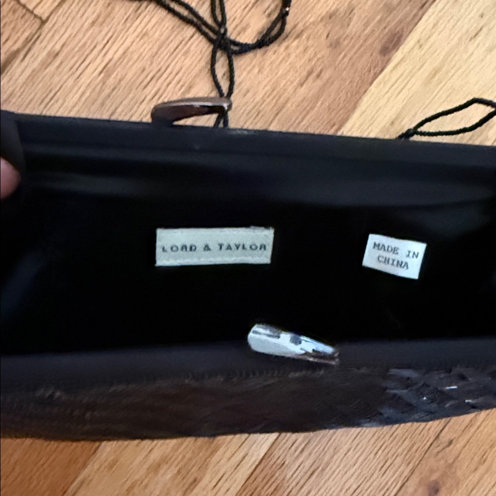 Lord & Taylor Elegant Black Evening Bag